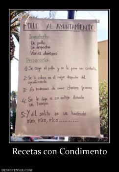 Recetas con Condimento