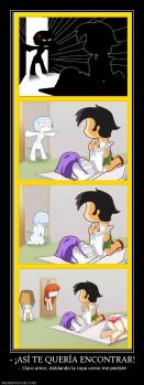 - ¡ASÍ TE QUERÍA ENCONTRAR! -  Claro amor, doblando la ropa como me pediste