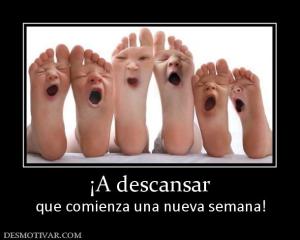 ¡A descansar que comienza una nueva semana!