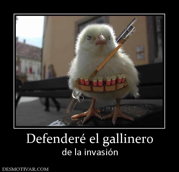 Defenderé el gallinero de la invasión