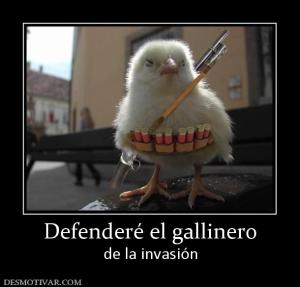 Defenderé el gallinero de la invasión