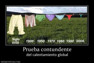 Prueba contundente del calentamiento global