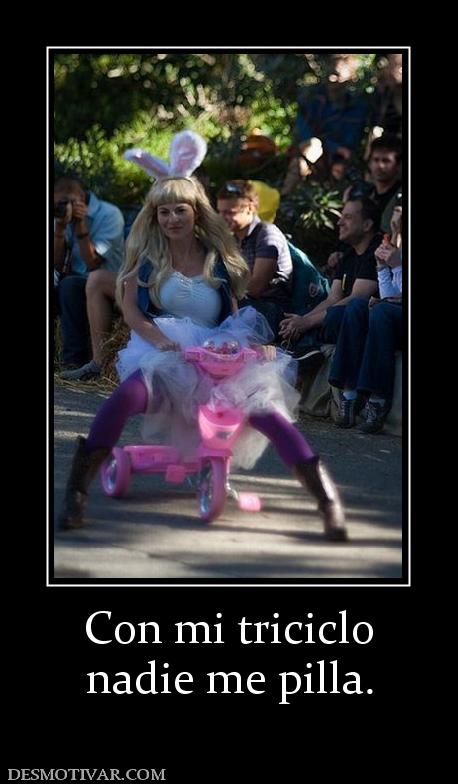 Con mi triciclo nadie me pilla.