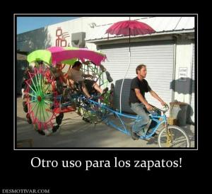 Otro uso para los zapatos!