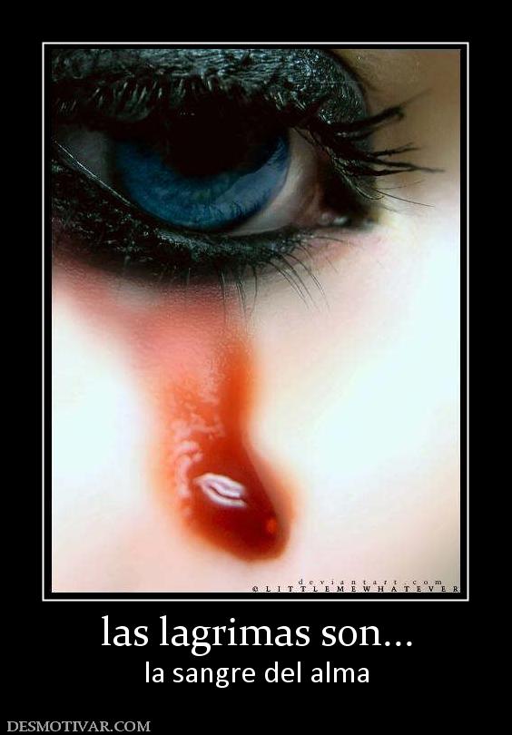las lagrimas son... la sangre del alma