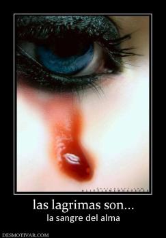 las lagrimas son... la sangre del alma