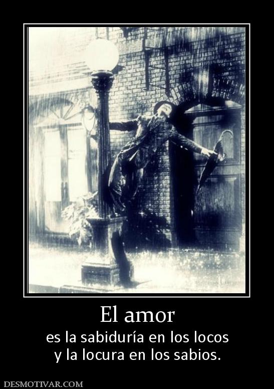 El amor es la sabiduría en los locos y la locura en los sabios.