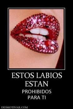 ESTOS LABIOS ESTAN  PROHIBIDOS PARA TI