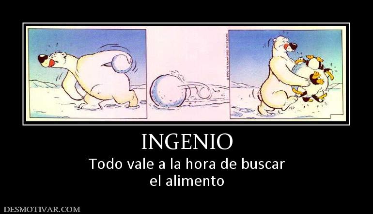 INGENIO Todo vale a la hora de buscar el alimento