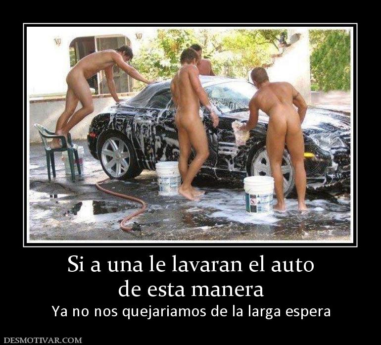Si a una le lavaran el auto de esta manera Ya no nos quejariamos de la larga espera