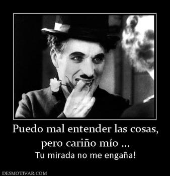 Puedo mal entender las cosas, pero cariño mío ... Tu mirada no me engaña!