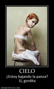 CIELO ¿Estoy bajando la panza? Sí, gordita