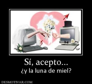 Sí, acepto... ¿y la luna de miel?