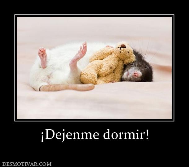 ¡Dejenme dormir!