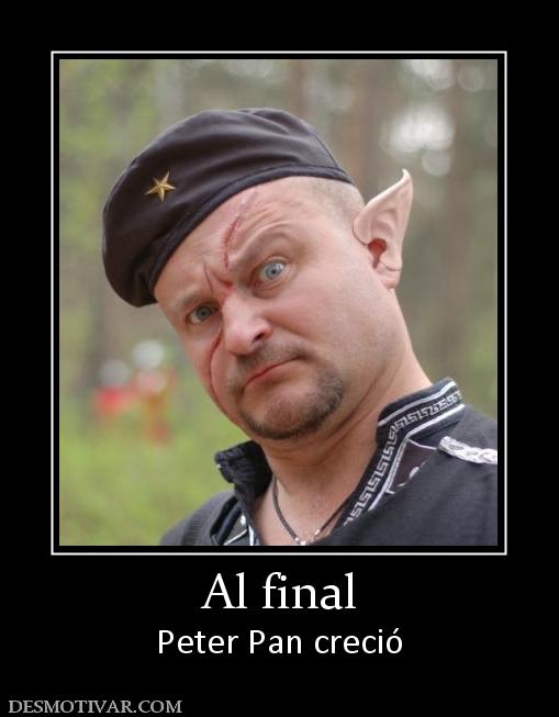Al final Peter Pan creció