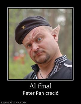 Al final Peter Pan creció
