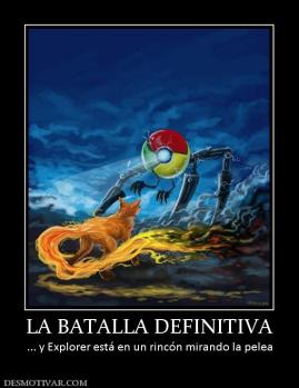 LA BATALLA DEFINITIVA ... y Explorer está en un rincón mirando la pelea