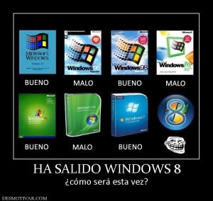 HA SALIDO WINDOWS 8 ¿cómo será esta vez?