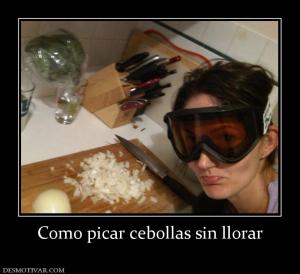 Como picar cebollas sin llorar