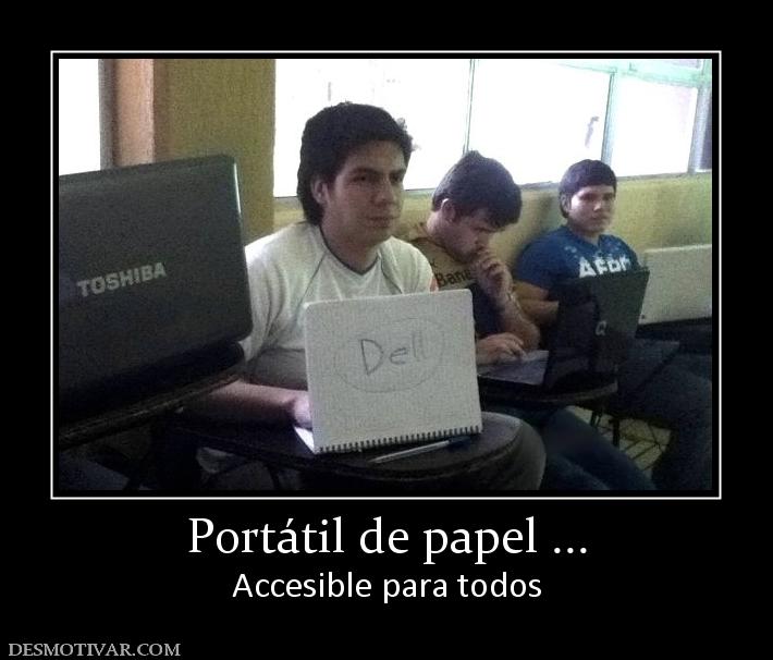 Portátil de papel ... Accesible para todos
