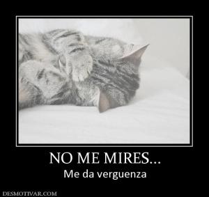 NO ME MIRES... Me da verguenza