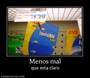 Menos mal que esta claro