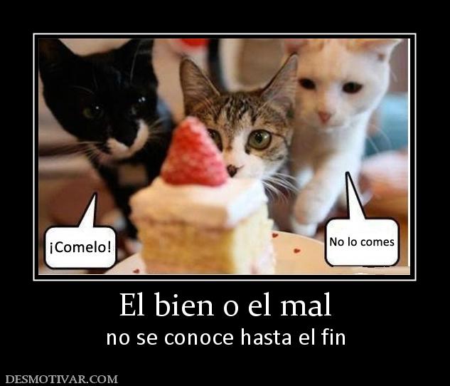 El bien o el mal no se conoce hasta el fin