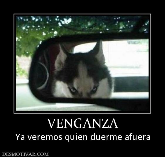 VENGANZA Ya veremos quien duerme afuera