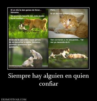 Siempre hay alguien en quien confiar