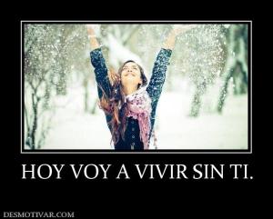 HOY VOY A VIVIR SIN TI.