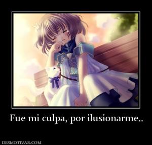 Fue mi culpa, por ilusionarme..