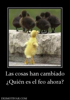 Las cosas han cambiado ¿Quién es el feo ahora?