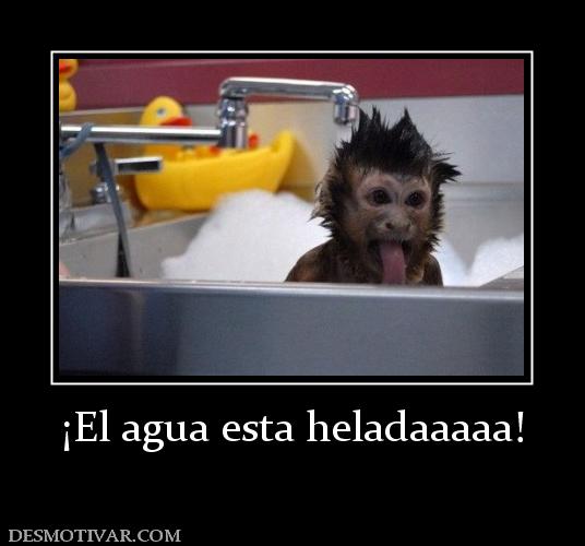 ¡El agua esta heladaaaaa!