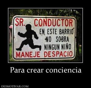 Para crear conciencia