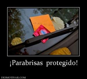¡Parabrisas  protegido!
