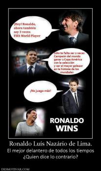 Ronaldo Luís Nazário de Lima. El mejor delantero de todos los tiempos ¿Quien dice lo contrario?