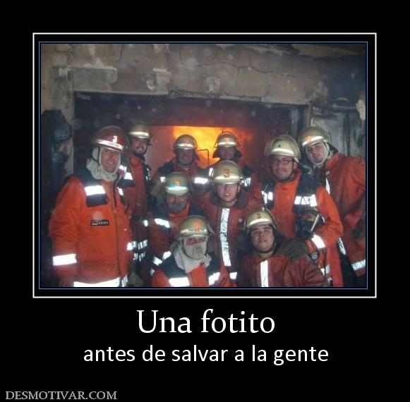Una fotito antes de salvar a la gente