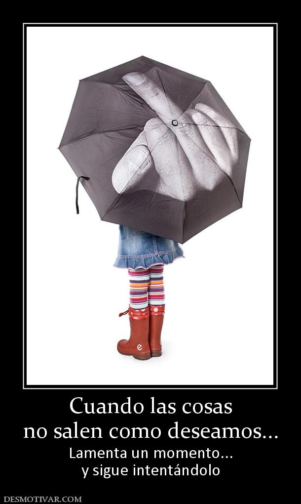 Cuando las cosas no salen como deseamos... Lamenta un momento... y sigue intentándolo