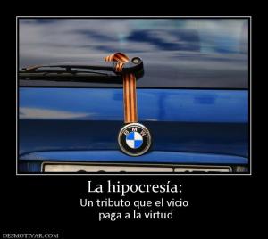 La hipocresía: Un tributo que el vicio  paga a la virtud
