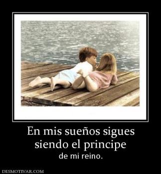 En mis sueños sigues siendo el principe  de mi reino.