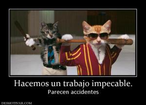 Hacemos un trabajo impecable. Parecen accidentes