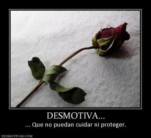 DESMOTIVA... ... Que no puedan cuidar ni proteger.