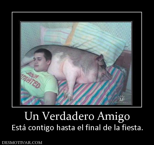 Un Verdadero Amigo Está contigo hasta el final de la fiesta.