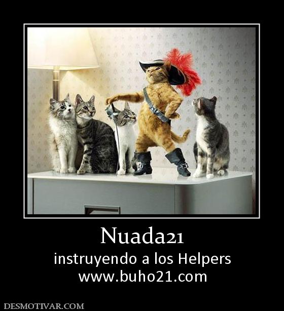 Nuada21 instruyendo a los Helpers www.buho21.org