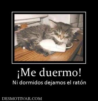 ¡Me duermo! Ni dormidos dejamos el ratón