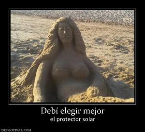 Debí elegir mejor el protector solar