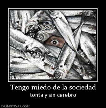 Tengo miedo de la sociedad tonta y sin cerebro