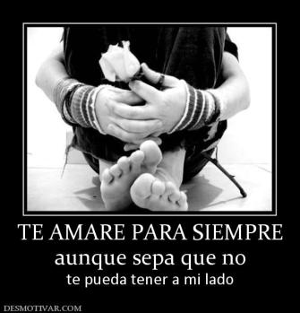 TE AMARE PARA SIEMPRE aunque sepa que no te pueda tener a mi lado