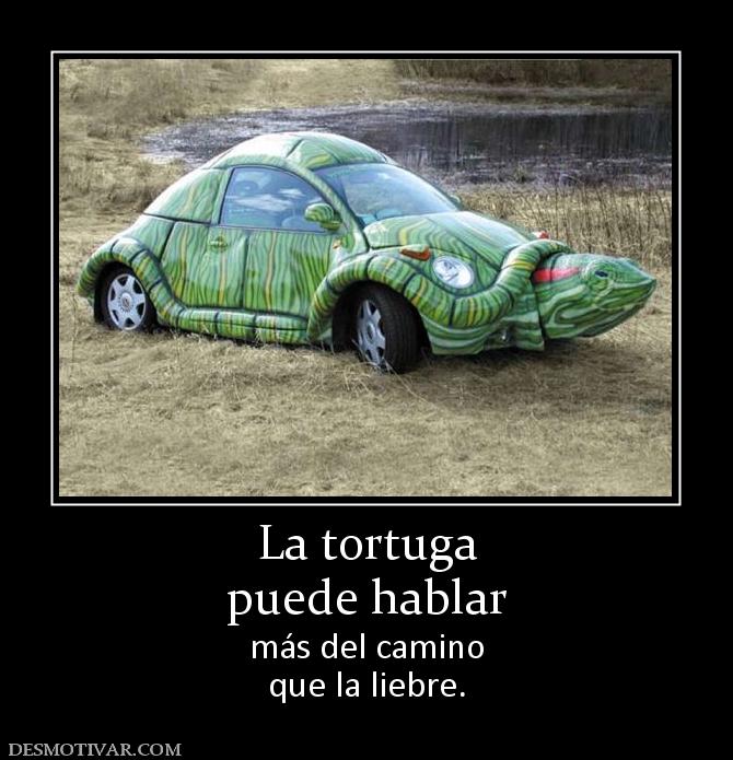 La tortuga puede hablar más del camino que la liebre.