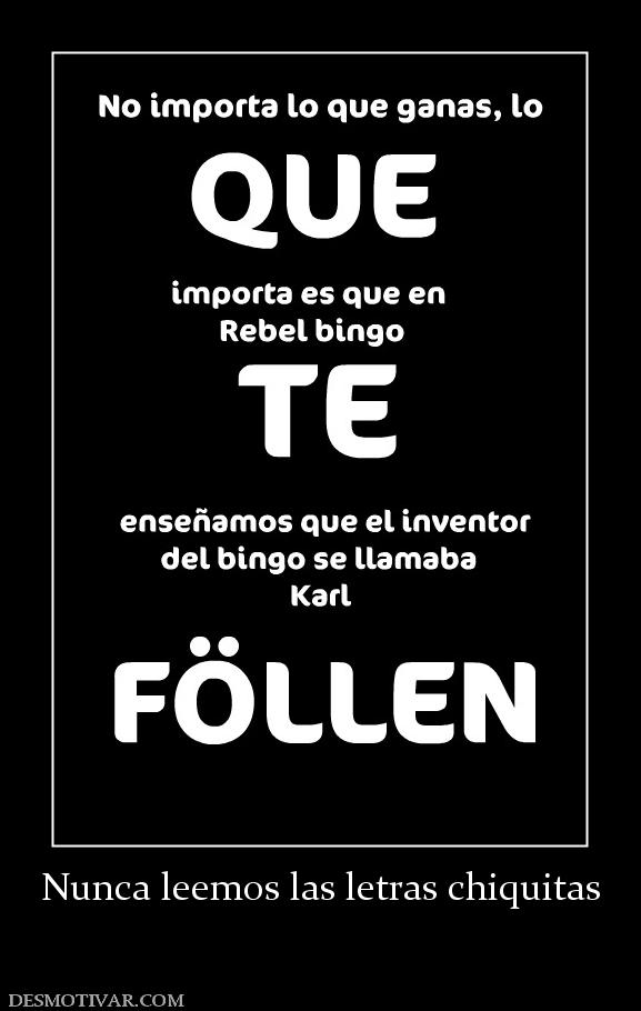 Nunca leemos las letras chiquitas